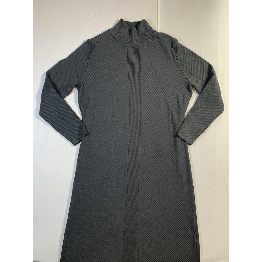Prologue Womensβ Turtleneck Knit Sweater Dress Women's size XL Black Midi